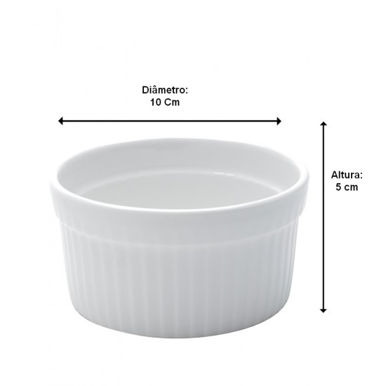 Ramekin 10x5cm de Porcelana Classic Branca